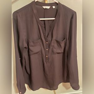 Black button down blouse